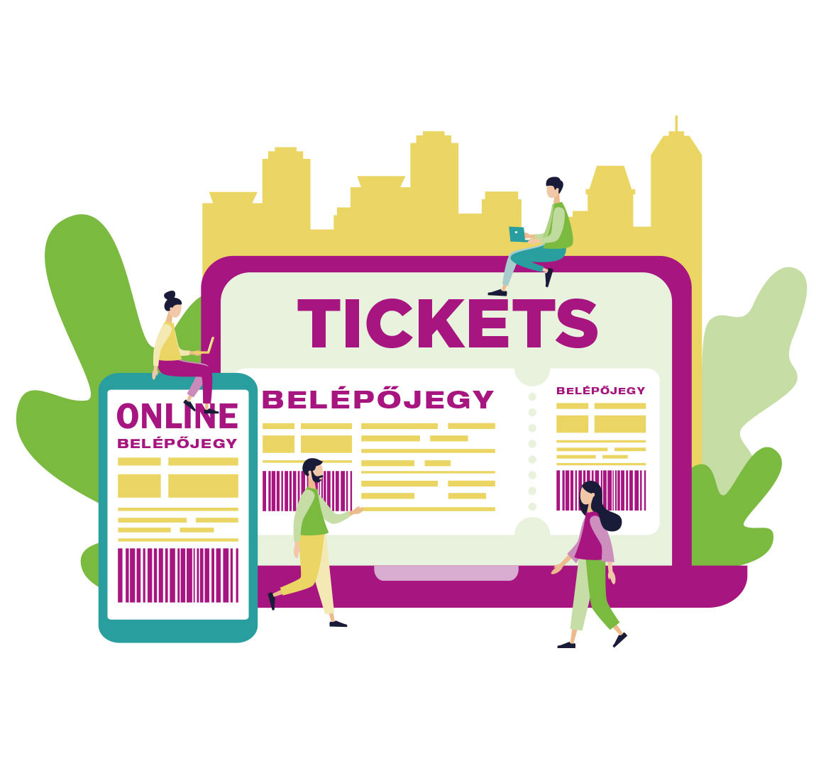 A rendszer a következő típusú jegyek értékesítését tudja az NTAK felé jelenteni: